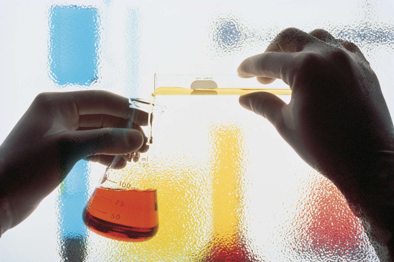 Green chemistry glassware in a laboratory